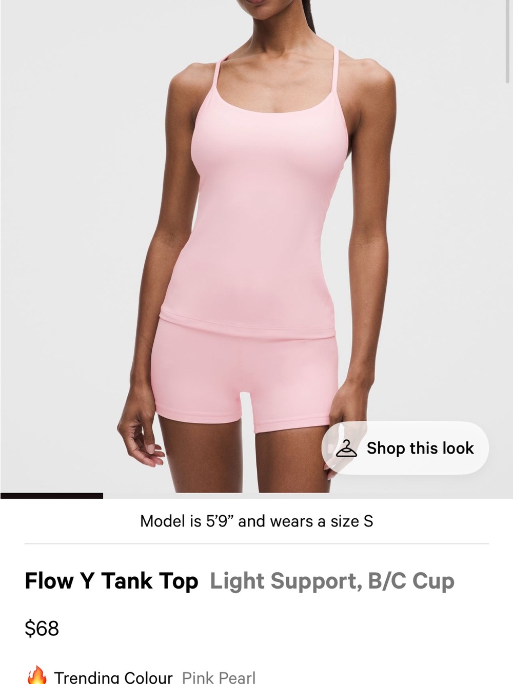 Lululemon Flow Y Tank Top NEW Large Pink
